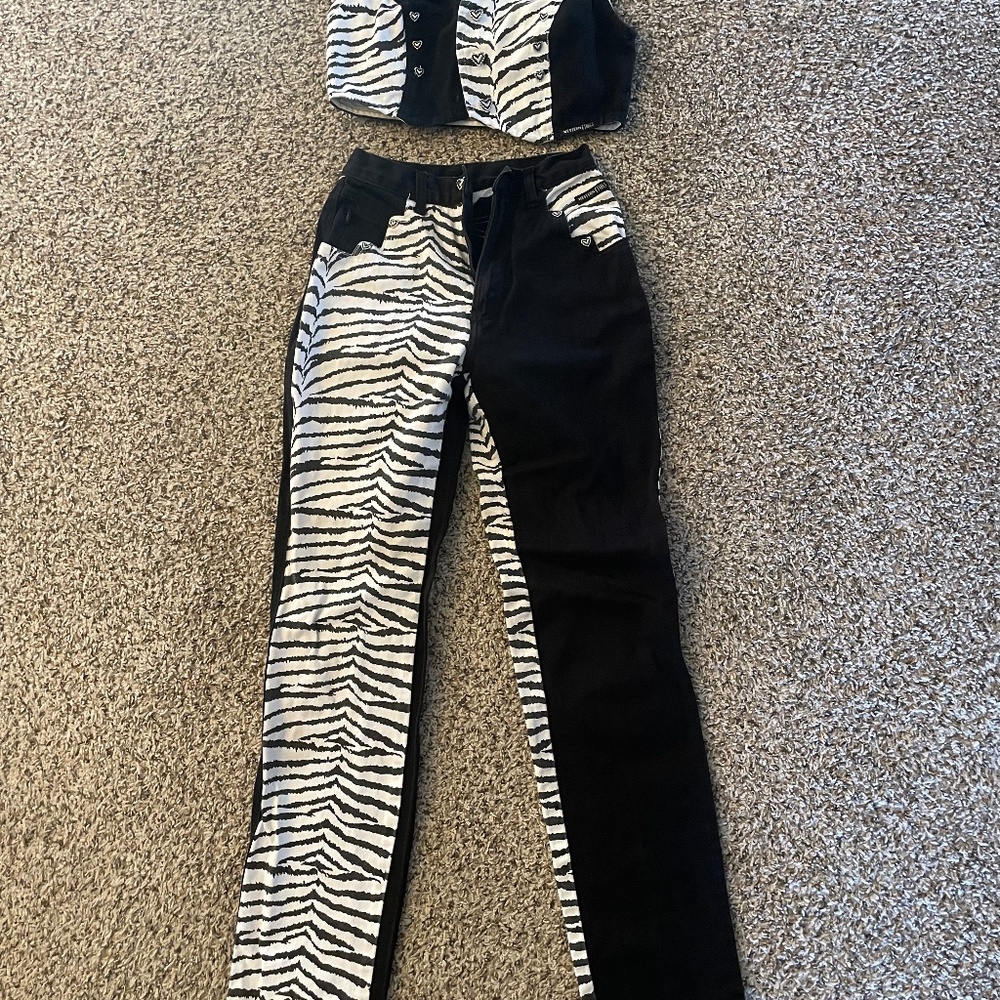 Vintage Western Ethics jeans with matching vest